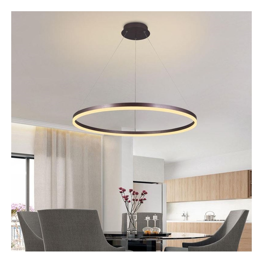 Brilagi - LED Reguliuojamas pakabinamas sietynas CIRCLE LED/55W/230V 3000-6500K ruda + nuotolinio valdymo pultas