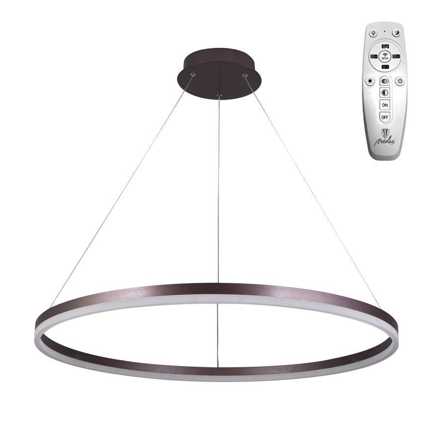 Brilagi - LED Reguliuojamas pakabinamas sietynas CIRCLE LED/55W/230V 3000-6500K ruda + nuotolinio valdymo pultas