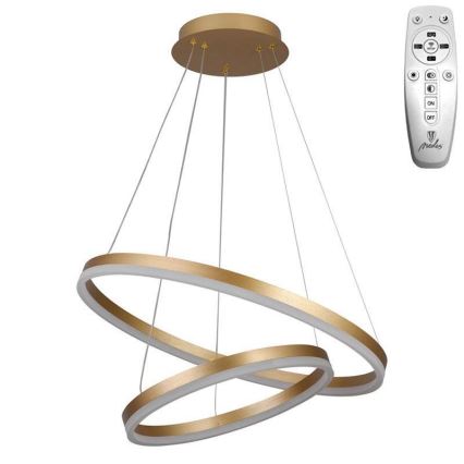 Brilagi - LED Reguliuojamas pakabinamas sietynas CIRCLE LED/70W/230V 3000-6500K auksas + nuotolinio valdymo pultas
