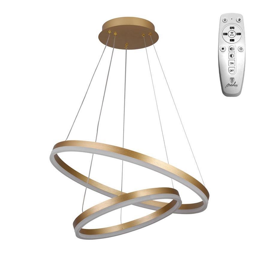 Brilagi - LED Reguliuojamas pakabinamas sietynas CIRCLE LED/70W/230V 3000-6500K auksas + nuotolinio valdymo pultas