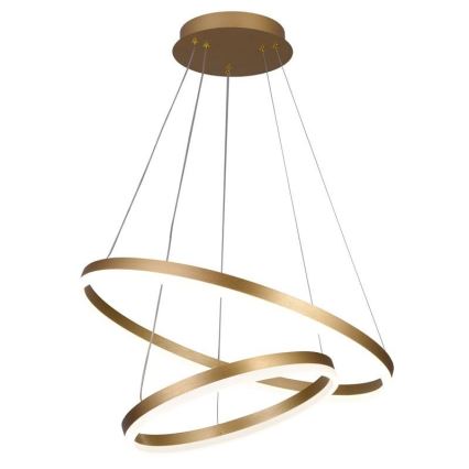 Brilagi - LED Reguliuojamas pakabinamas sietynas CIRCLE LED/70W/230V 3000-6500K auksas + nuotolinio valdymo pultas