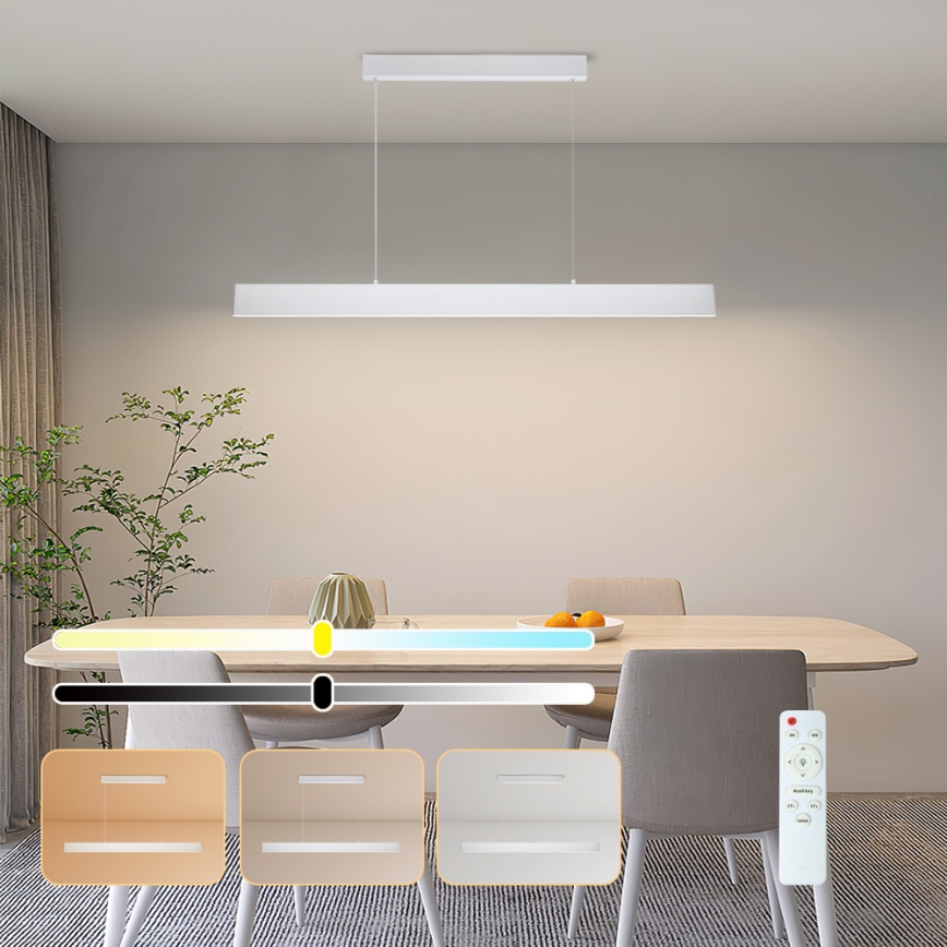 Brilagi - LED Reguliuojamas pakabinamas sietynas SLIMLINE LED/40W/230V 3000-6000K balta + nuotolinio valdymo pultas