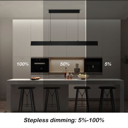 Brilagi - LED Reguliuojamas pakabinamas sietynas SLIMLINE LED/40W/230V 3000-6000K juoda + nuotolinio valdymo pultas