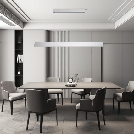 Brilagi - LED Reguliuojamas pakabinamas sietynas SLIMLINE LED/40W/230V 3000-6000K sidabras + nuotolinio valdymo pultas