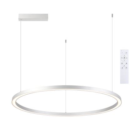 Brilagi - LED reguliuojamas pakabinamas šviestuvas ant laido PORTOFINO LED/60W/230V 3000-6000K skersmuo 80 cm sidabro spalvos + nuotolinis pultas