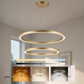 Brilagi - LED reguliuojamas pakabinamas šviestuvas ant laido PORTOFINO LED/98W/230V 3000-6000K skersmuo 80 cm auksinis + nuotolinis valdymas