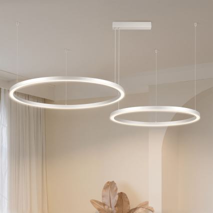 Brilagi - reguliuojamas LED pakabinamas šviestuvas ant laido PORTOFINO LED/98W/230V 3000-6000K sidabrinis + nuotolinis valdymas