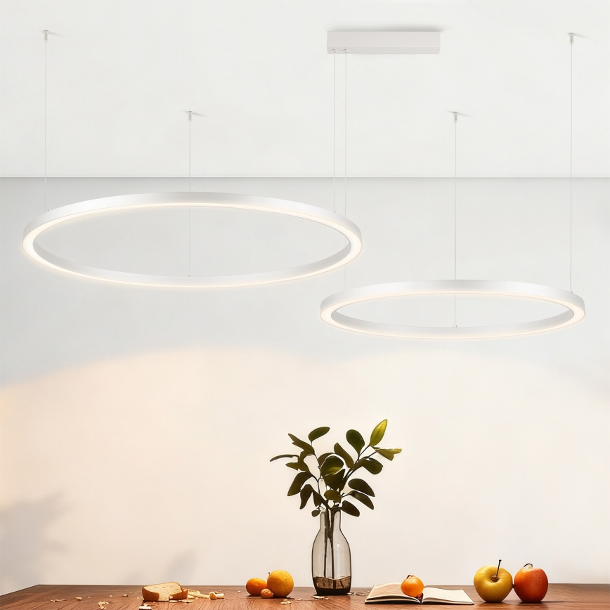 Brilagi - reguliuojamas LED pakabinamas šviestuvas ant laido PORTOFINO LED/98W/230V 3000-6000K sidabrinis + nuotolinis valdymas