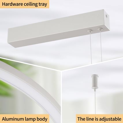 Brilagi - reguliuojamas LED pakabinamas šviestuvas ant laido PORTOFINO LED/98W/230V 3000-6000K sidabrinis + nuotolinis valdymas