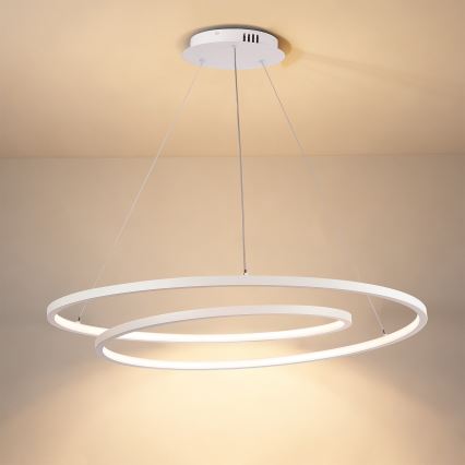 Brilagi - LED reguliuojama liustra ant laido TWISTER LED/105W/230V 3000-6000K skersmuo 100 cm balta + su nuotoliniu valdymu