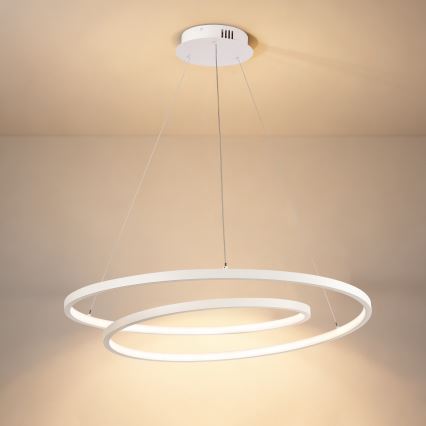 Brilagi - dimeriuojama LED liustra ant laido TWISTER LED/75W/230V 3000-6000K Ø 70 cm balta + nuotolinis pultas