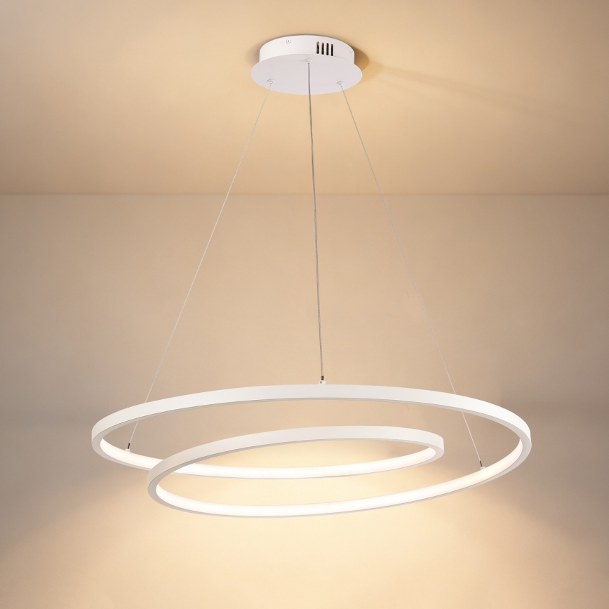 Brilagi - dimeriuojama LED liustra ant laido TWISTER LED/75W/230V 3000-6000K Ø 70 cm balta + nuotolinis pultas