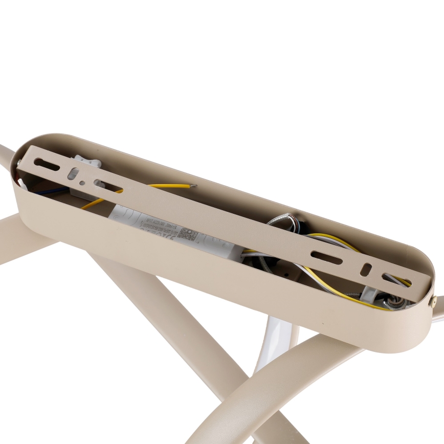 Brilagi - LED reguliuojamo ryškumo prigludęs lubų šviestuvas TWISTER LED/60W/230V 3000-6000K smėlio spalvos + nuotolinis valdymas