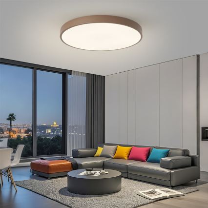 Brilagi – dimeriuojamas LED šviestuvas POOL SMART LED/100W/230V Ø 80 cm 3000–6000K Wi‑Fi (Tuya) + nuotolinis valdymas, ruda