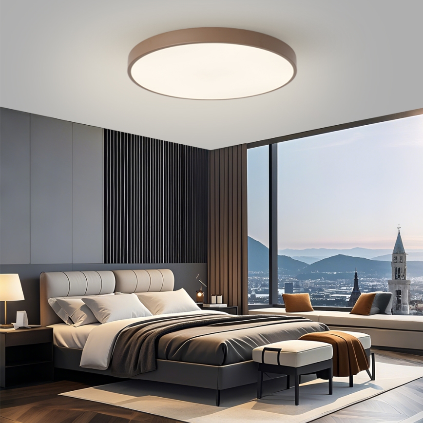 Brilagi – dimeriuojamas LED šviestuvas POOL SMART LED/100W/230V Ø 80 cm 3000–6000K Wi‑Fi (Tuya) + nuotolinis valdymas, ruda