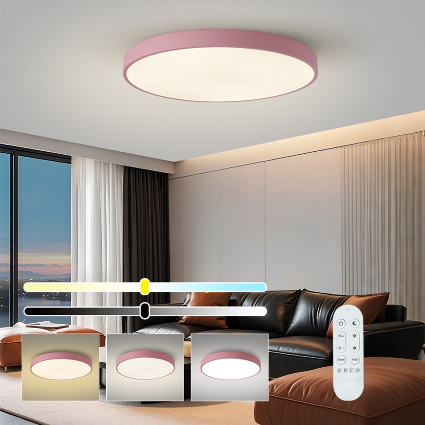 Brilagi - dimeriuojamas LED šviestuvas POOL SMART LED/100W/230V skersmuo 80 cm 3000-6000K Wi-Fi Tuya + nuotolinis valdymas rožinė