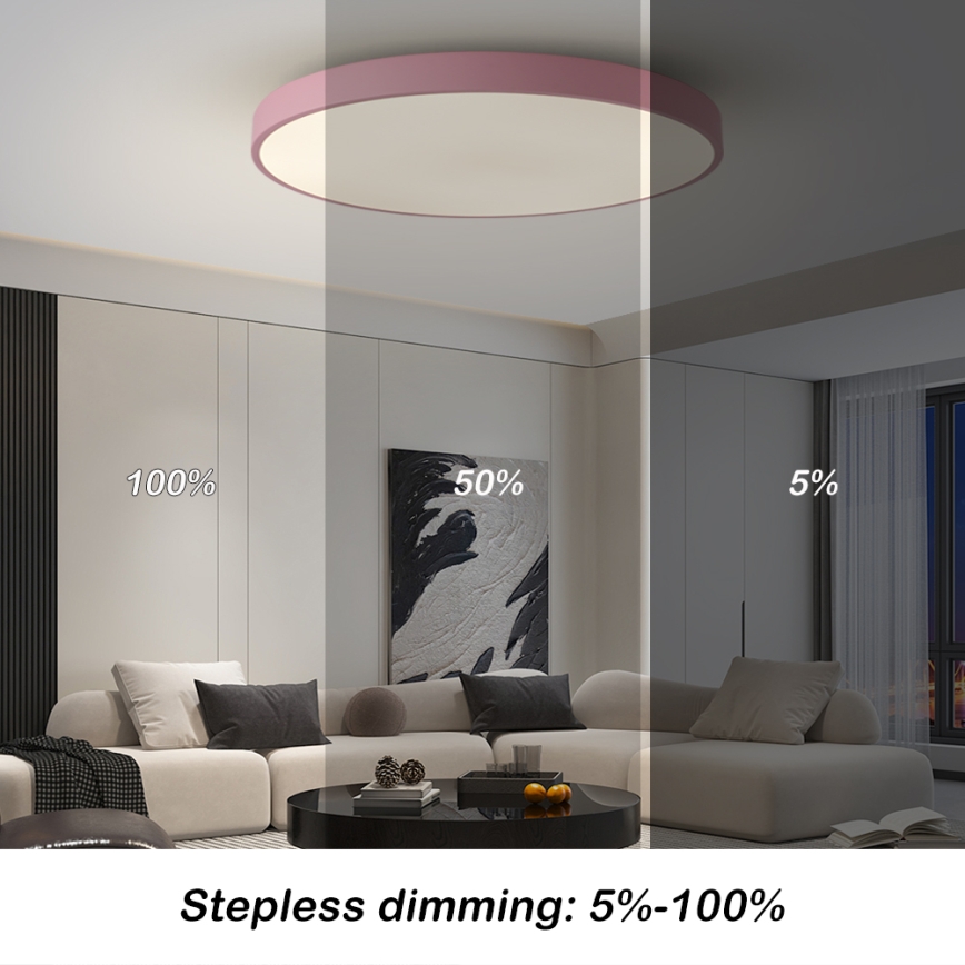 Brilagi - dimeriuojamas LED šviestuvas POOL SMART LED/100W/230V skersmuo 80 cm 3000-6000K Wi-Fi Tuya + nuotolinis valdymas rožinė