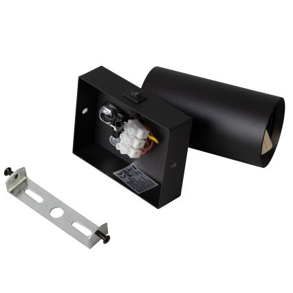 Brilagi - LED RGBW reguliuojamas sieninis taškinis šviestuvas SELE 1xGU10/4,8W/230V 3000K juodas + nuotolinio valdymo pultas