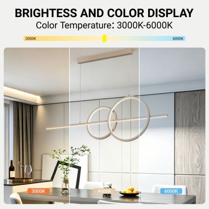 BRILAGI - Reguliuojamas LED pakabinamas šviestuvas ant laido SIGNATURE LED/53W/230V 3000-6000K 120 cm smėlinė+ nuotolinio valdymo pultas