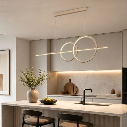 BRILAGI - Reguliuojamas LED pakabinamas šviestuvas ant laido SIGNATURE LED/53W/230V 3000-6000K 120 cm smėlinė+ nuotolinio valdymo pultas