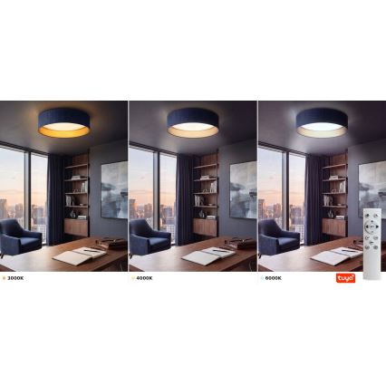 BRILAGI - Dimeriuojamas LED lubinis šviestuvas VELVET SMARTIX STARS LED/24W/230V 3000-6000K skersmuo 45 cm mėlyna/auksinė Wi-Fi Tuya Beacon + nuotolinis valdymas