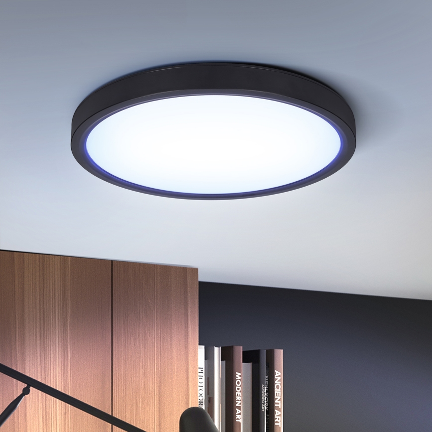 Brilagi - LED Pritemdomas lubinis šviestuvas ESTELA LED/36W/230V 3000-6500K ø 30 cm juoda + nuotolinio valdymo pultas