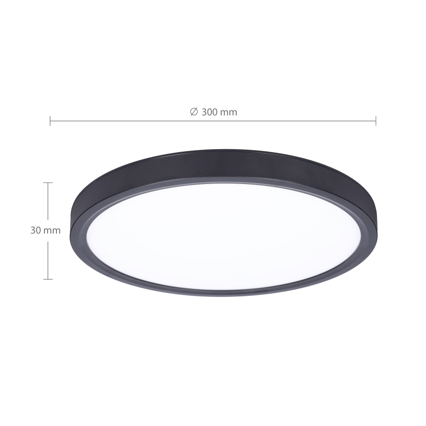 Brilagi - LED Pritemdomas lubinis šviestuvas ESTELA LED/36W/230V 3000-6500K ø 30 cm juoda + nuotolinio valdymo pultas