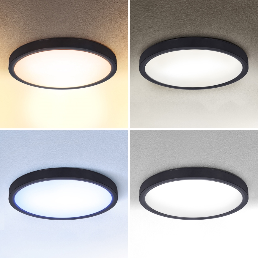 Brilagi - LED Pritemdomas lubinis šviestuvas ESTELA LED/48W/230V 3000-6500K ø 40 cm juoda + nuotolinio valdymo pultas