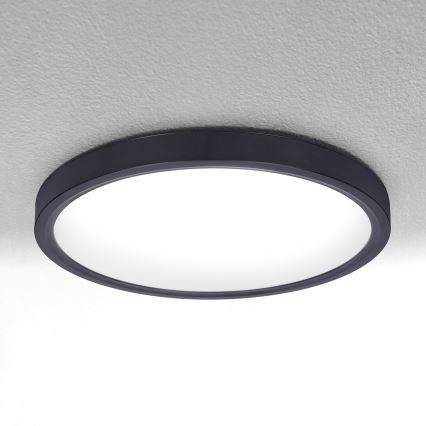 Brilagi - LED Pritemdomas lubinis šviestuvas ESTELA LED/48W/230V 3000-6500K ø 40 cm juoda + nuotolinio valdymo pultas