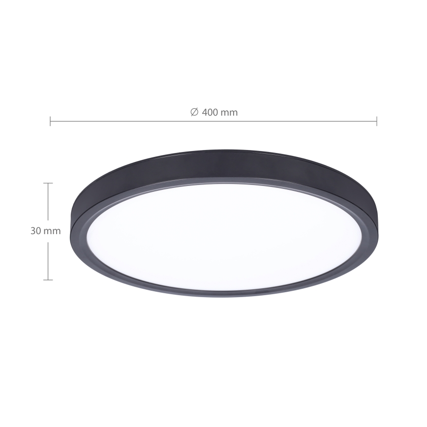 Brilagi - LED Pritemdomas lubinis šviestuvas ESTELA LED/48W/230V 3000-6500K ø 40 cm juoda + nuotolinio valdymo pultas