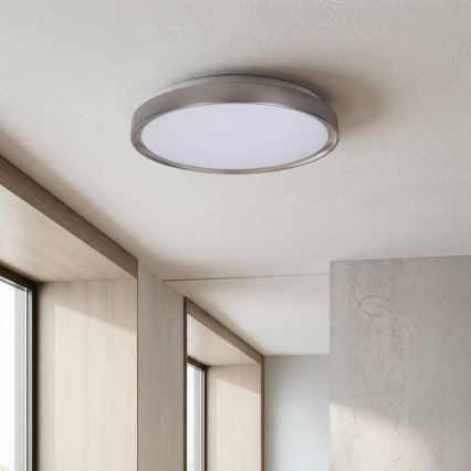 Brilagi - reguliuojamas LED lubinis šviestuvas FANCIA LED/48W/230V 3000-6500K skersmuo 39 cm sidabrinis + nuotolinis valdymas