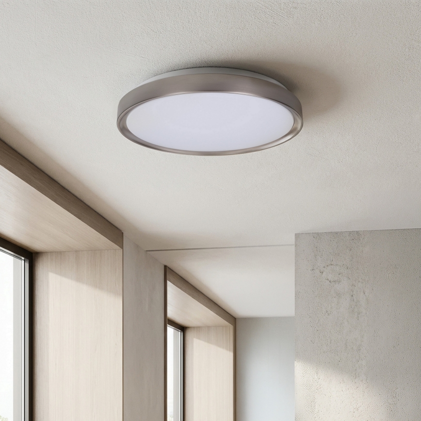 Brilagi - reguliuojamas LED lubinis šviestuvas FANCIA LED/48W/230V 3000-6500K skersmuo 39 cm sidabrinis + nuotolinis valdymas