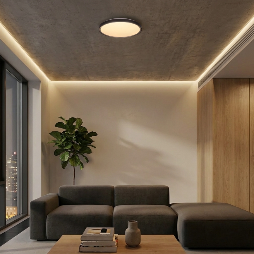 Brilagi - reguliuojamas LED lubinis šviestuvas FANCIA LED/48W/230V 3000-6500K skersmuo 39 cm sidabrinis + nuotolinis valdymas