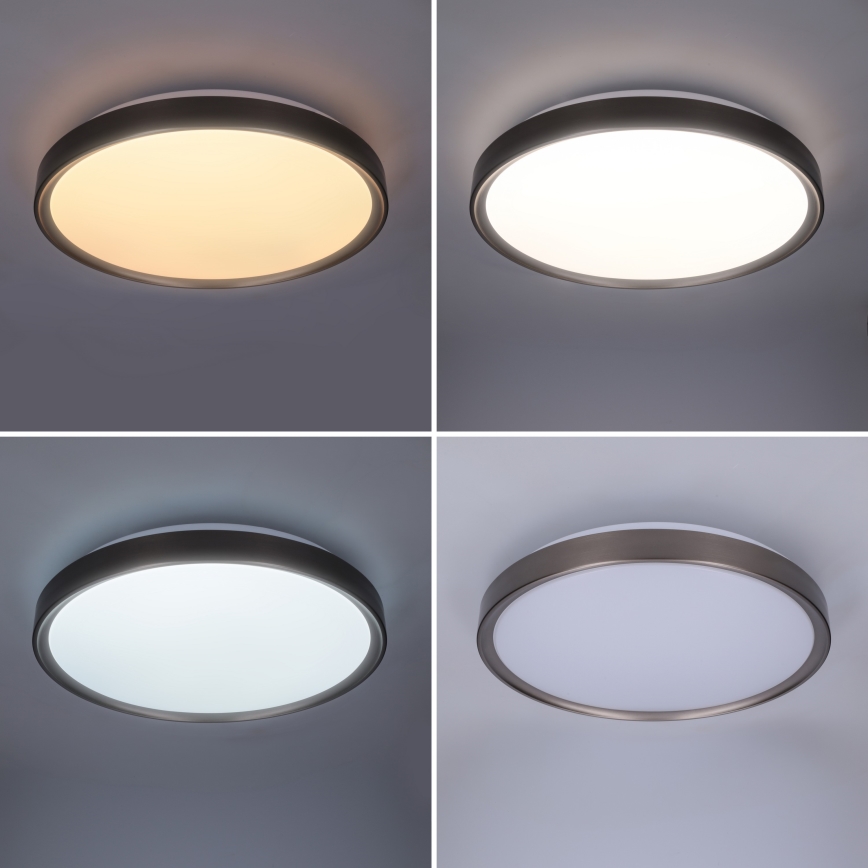 Brilagi - reguliuojamas LED lubinis šviestuvas FANCIA LED/48W/230V 3000-6500K skersmuo 39 cm sidabrinis + nuotolinis valdymas