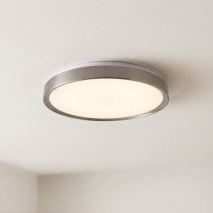 Brilagi - reguliuojamas LED lubinis šviestuvas FANCIA LED/48W/230V 3000-6500K skersmuo 39 cm sidabrinis + nuotolinis valdymas