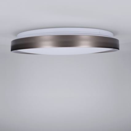 Brilagi - reguliuojamas LED lubinis šviestuvas FANCIA LED/48W/230V 3000-6500K skersmuo 39 cm sidabrinis + nuotolinis valdymas