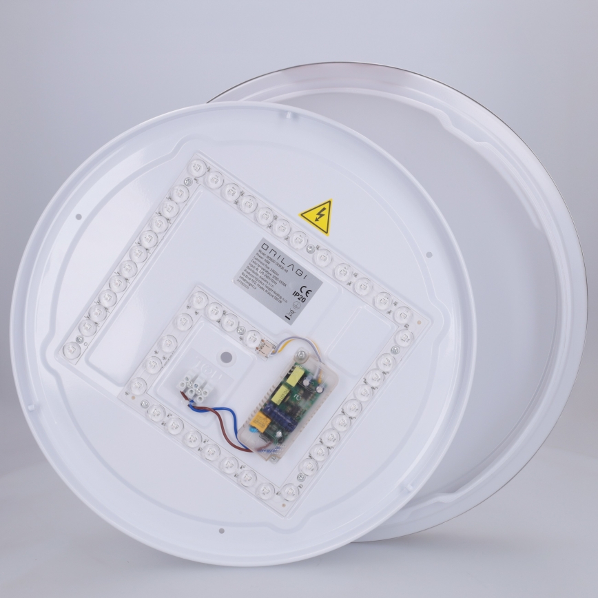 Brilagi - reguliuojamas LED lubinis šviestuvas FANCIA LED/48W/230V 3000-6500K skersmuo 39 cm sidabrinis + nuotolinis valdymas
