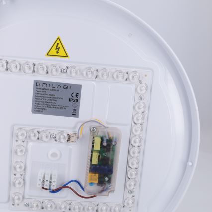 Brilagi - reguliuojamas LED lubinis šviestuvas FANCIA LED/48W/230V 3000-6500K skersmuo 39 cm sidabrinis + nuotolinis valdymas