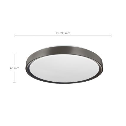 Brilagi - LED dimeriuojamas lubų šviestuvas FANCIA LED/48W/230V 3000-6500K Ø 39 cm antracito spalvos + nuotolinis valdymas