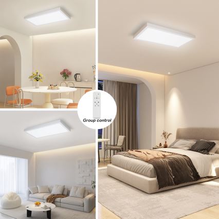 Brilagi - LED pritemdomas lubinis vonios šviestuvas FRAME SMART LED/30W/230V 30x60 cm 3000-6000K IP44 balta + nuotolinio valdymo pultas