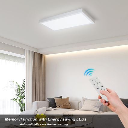 Brilagi - LED pritemdomas lubinis vonios šviestuvas FRAME SMART LED/30W/230V 30x60 cm 3000-6000K IP44 balta + nuotolinio valdymo pultas