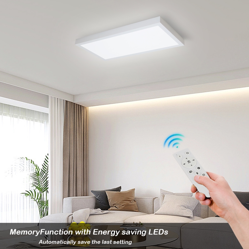 Brilagi - LED pritemdomas lubinis vonios šviestuvas FRAME SMART LED/30W/230V 30x60 cm 3000-6000K IP44 balta + nuotolinio valdymo pultas