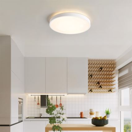 Brilagi - reguliuojamas LED lubų šviestuvas GLASS POOL DOUBLE LED/48W/230V 3000-6000K 40 cm balta + nuotolinio valdymo pultas