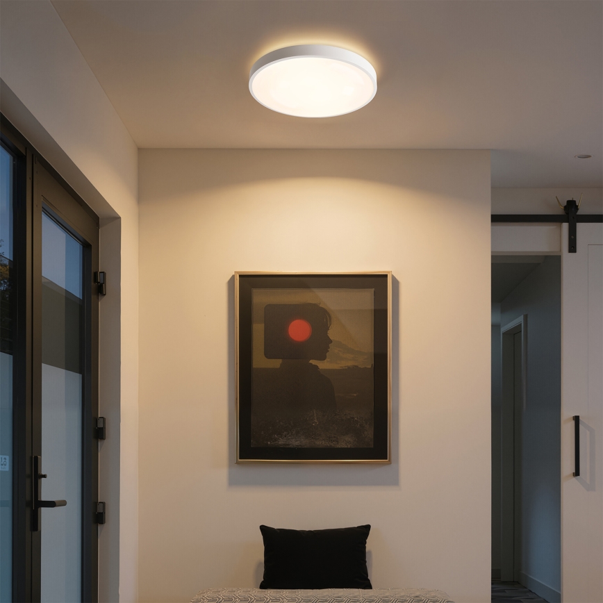 Brilagi - reguliuojamas LED lubų šviestuvas GLASS POOL DOUBLE LED/48W/230V 3000-6000K 40 cm balta + nuotolinio valdymo pultas