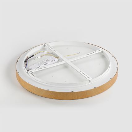 Brilagi - reguliuojamas lubinis LED šviestuvas GLASS POOL DOUBLE LED/48W/230V 3000-6000K 40 cm medžio dekoras + nuotolinis valdymas