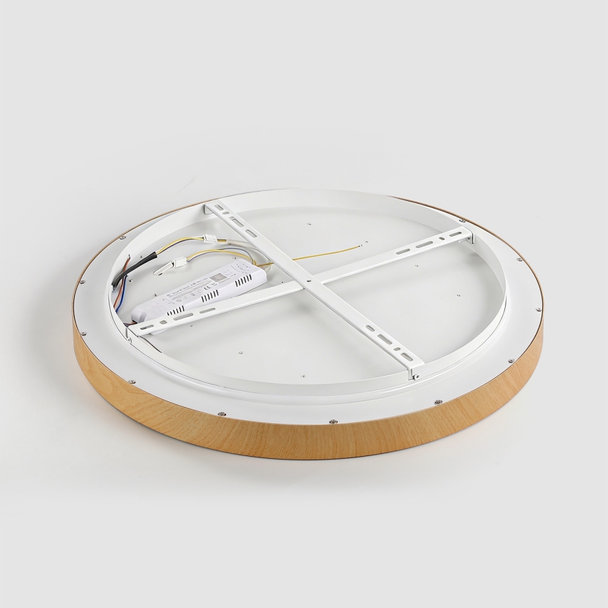 Brilagi - reguliuojamas lubinis LED šviestuvas GLASS POOL DOUBLE LED/48W/230V 3000-6000K 40 cm medžio dekoras + nuotolinis valdymas