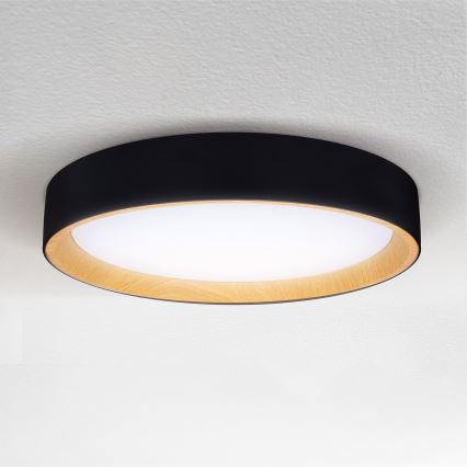 Brilagi - LED Pritemdomas lubinis šviestuvas LARIOS LED/48W/230V 3000-6500K ø 39 cm juoda + nuotolinio valdymo pultas