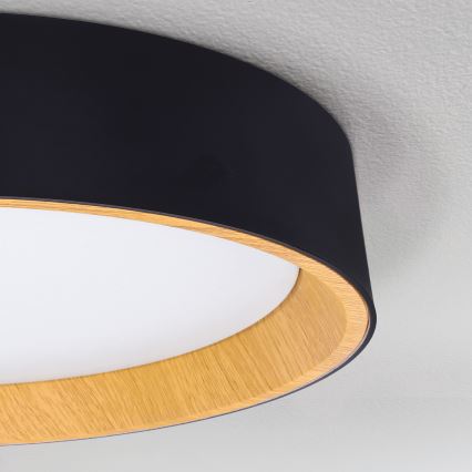 Brilagi - LED Pritemdomas lubinis šviestuvas LARIOS LED/60W/230V 3000-6500K ø 49 cm juoda + nuotolinio valdymo pultas