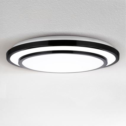 Brilagi - LED Pritemdomas lubinis šviestuvas LUCIANO LED/48W/230V 3000-6500K ø 39 cm juoda + nuotolinio valdymo pultas