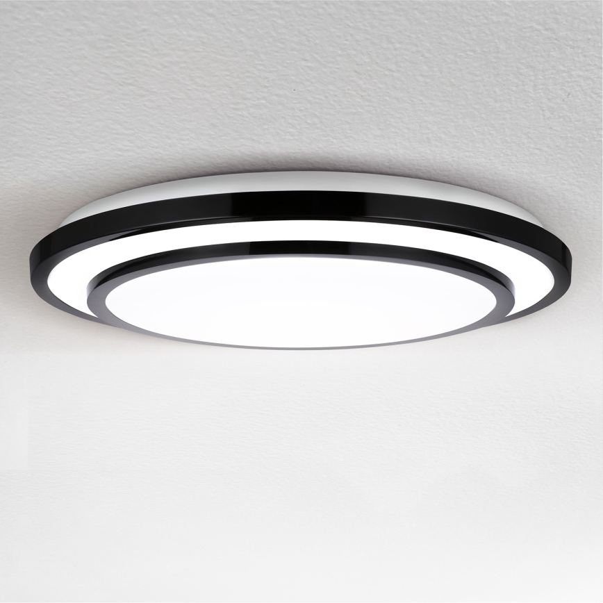 Brilagi - LED Pritemdomas lubinis šviestuvas LUCIANO LED/48W/230V 3000-6500K ø 39 cm juoda + nuotolinio valdymo pultas